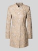 WHITE LABEL Lange blazer met opstaande kraag Zand