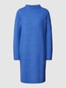 Christian Berg Woman Knielange gebreide jurk met opstaande kraag Koningsblauw