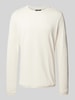 Cinque Regular Fit Longsleeve mit Rundhalsausschnitt Modell 'Badi' Offwhite