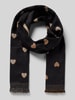 Kurt Beines Schal aus Viskose-Mix mit Fransen Black