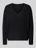Oui Strickpullover aus Viskose-Mix Modell 'FREYJA' Black