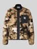Carhartt Work In Progress Fleecejacke im Allover-Look mit Reißverschluss Modell 'Janet' Sand