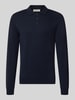 Casual Friday sweter z dzianiny o kroju regular fit z mieszanki bawełny z dodatkiem kaszmiru Ciemnoniebieski