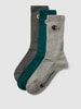 CHAMPION Sokken met labeldetail in een set van 3 paar, model 'Crew Socks' Flessengroen