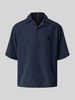 BOSS Orange Relaxed Fit Freizeithemd Lyocell-Mix Modell 'LAPISY' Marine