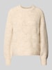 Only Relaxed Fit Strickpullover mit Woll-Anteil Modell 'GILA' Offwhite