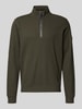 Lerros Sweatshirt met opstaande kraag, model 'SELANIK' Olijfgroen