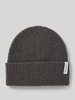 Marc O'Polo Beanie mit Schurwolle in Ripp-Optik Anthrazit Melange