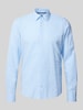 JOOP! Slim fit zakelijk overhemd in effen design Marineblauw