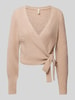 Only Loose Fit Cardigan in Wickel-Optik Modell 'AMANDA' Sand