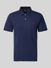 Polo Ralph Lauren Tailored Fit Poloshirt mit Logo-Stitching Marine