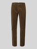 g1920 Slim fit corduroy broek, model 'Subway' Olijfgroen