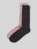 Jake*s Casual Socken mit geripptem Abschluss Rosa