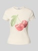 Jake*s Casual T-Shirt mit Motiv-Print Offwhite