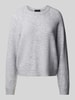 Pieces Relaxed fit pullover met ronde hals, model 'OLLA' Lichtgrijs gemêleerd