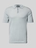 Drykorn Regular fit poloshirt met korte knoopsluiting, model 'TRITON' Bleu