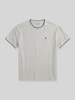 Polo Ralph Lauren Koszulka T-shirt z mieszanki bawełny w kroju regular fit z kontrastowymi paskami Średnioszary