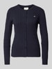 Gant Strickjacke mit Zopfmuster Dunkelblau