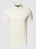 Tommy Hilfiger Tailored Regular Fit Poloshirt mit Logo-Stitching Offwhite