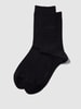 Esprit Socken mit Label-Stitching im 2er-Pack Black