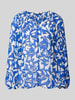 comma Bluse mit Allover-Print Royal