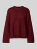 JJXX Oversized Strickpullover mit gerippten Abschlüssen Modell 'SIGGA' Bordeaux