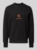 Calvin Klein Jeans Sweatshirt aus reiner Baumwolle  mit Stehkragen Black