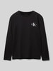 Calvin Klein Jeans Longsleeve mit Label-Print Black