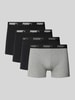 PUMA Boxershort met elastische logoband in een set van 4 stuks Zwart