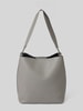 Seidenfelt Handtasche in Leder-Optik Modell 'Nelma' Hellgrau