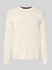 Marc O'Polo Denim Regular fit gebreide pullover van katoenmix Offwhite