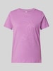 QS T-Shirt mit Label-Print Pink