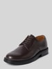 Selected Buty sznurowane z naturalnej skóry bydlęcej model 'BOBBY' Ciemnobrązowy