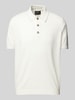 Fynch-Hatton Poloshirt met korte knoopsluiting Offwhite