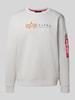 Alpha Industries Sweatshirt mit Label-Print Hellgrau