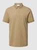 Lacoste Classic fit poloshirt met labeldetail Beige