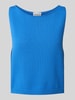 P&C* curated by Anna Schürrle Stricktop mit U-Boot-Ausschnitt Blau