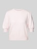 Vero Moda Regular Fit Strickpullover mit Puffärmeln Modell 'DOFFY' Pink Melange