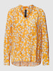Marc Cain Blouseshirt van viscose met all-over motief Oranje