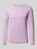 s.Oliver RED LABEL Regular fit gebreide pullover met ribboorden Lila