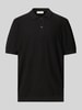 Casual Friday Relaxed Fit Poloshirt mit Strukturmuster Modell 'EDWARD' Black