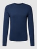 MCNEAL Gebreide pullover van viscosemix met ronde hals Donkerblauw gemêleerd