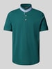 Christian Berg Men Regular fit poloshirt met opstaande kraag Metallic groen