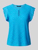 Vero Moda T-shirt met broderie anglaise, model 'TASSA' Oceaanblauw