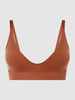 Saisei Bustier mit Logo-Bund  Mittelbraun