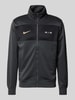 Nike Bluza rozpinana z nadrukiem z logo Ciemnoszary