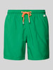 MC2 Saint Barth Regular Fit Badeshorts mit Label-Badge Modell 'LIGHTING PANTONE' Gruen