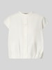 Weekend Max Mara boxy fit blouse met korte mouwen van puur katoen model 'GELATINA' Wit