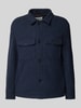 SELECTED HOMME Regular fit jack met wol, model 'MITCH' Marineblauw gemêleerd