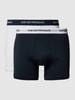 Emporio Armani Trunks aus Baumwoll-Mix mit elastischem Logo-Bund Weiss